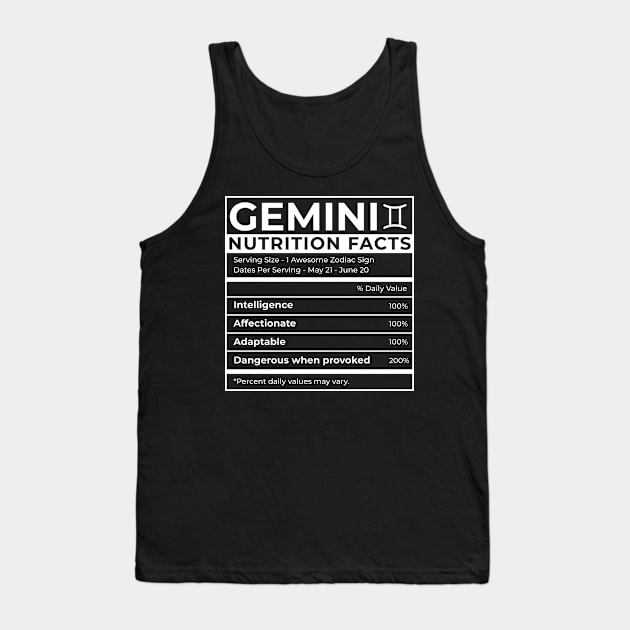 Gemini Astrology Tank Top by ShirtsShirtsndmoreShirts